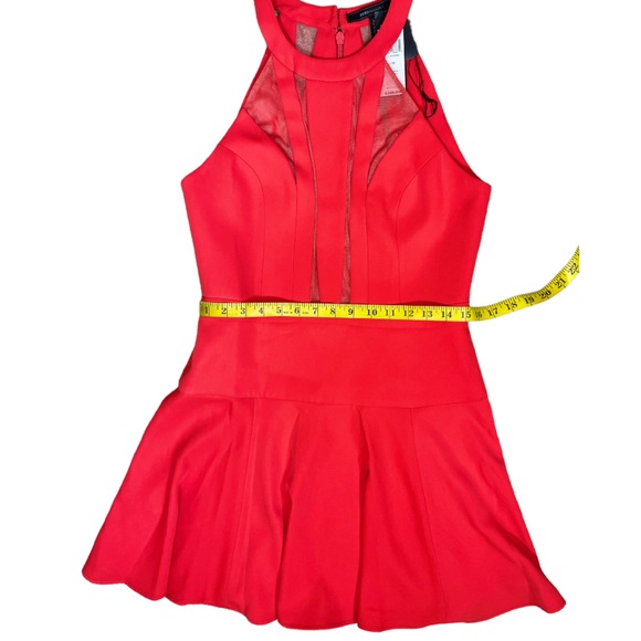 NWT BCBGMaxAzria “Tatyanna” Mesh Cut Out Halter Mini Dress - Picture 9 of 14